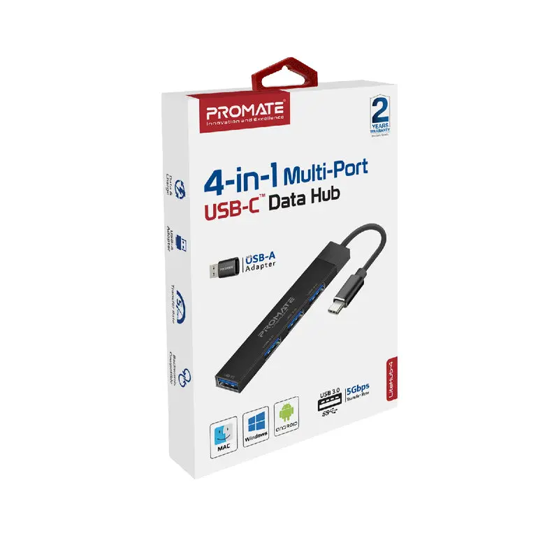 Promate 4-in-1 Multi-Port USB-C Data Hub (LiteHub-4)9587