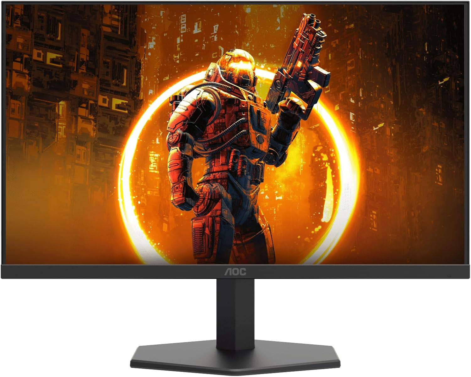 AOC Q27G11E Gaming Monitor, 27″ FHD IPS Display, 180Hz Refresh Rate, 0.5ms (MPRT) Response Time, 16.7m Display Colors, AdaptiveSync Technology, 3-Sided Frameless, Black | Q27G11E
