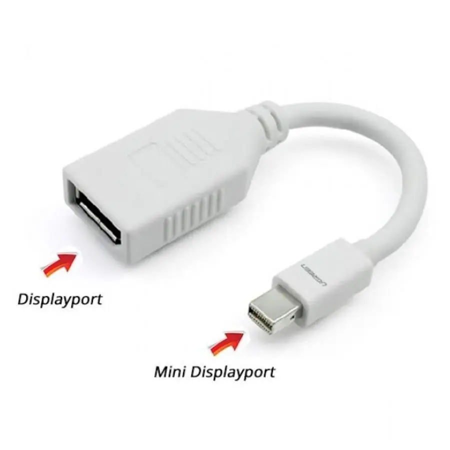 UGREEN Mini DisplayPort to DisplayPort Female Converter – White | 10445