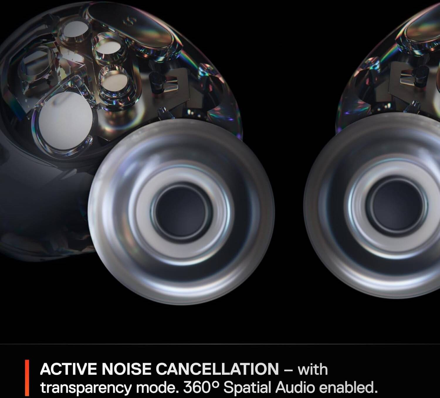 SteelSeries Arctis Gamebuds for PlayStation, Neodymium Magnetic Drivers, 4 mic Hybrid Active Noise Cancellation, Bluetooth 5.3 & Quick Switch 2.4GHz Connectivity, Up to 40 Hours, Black | 61680