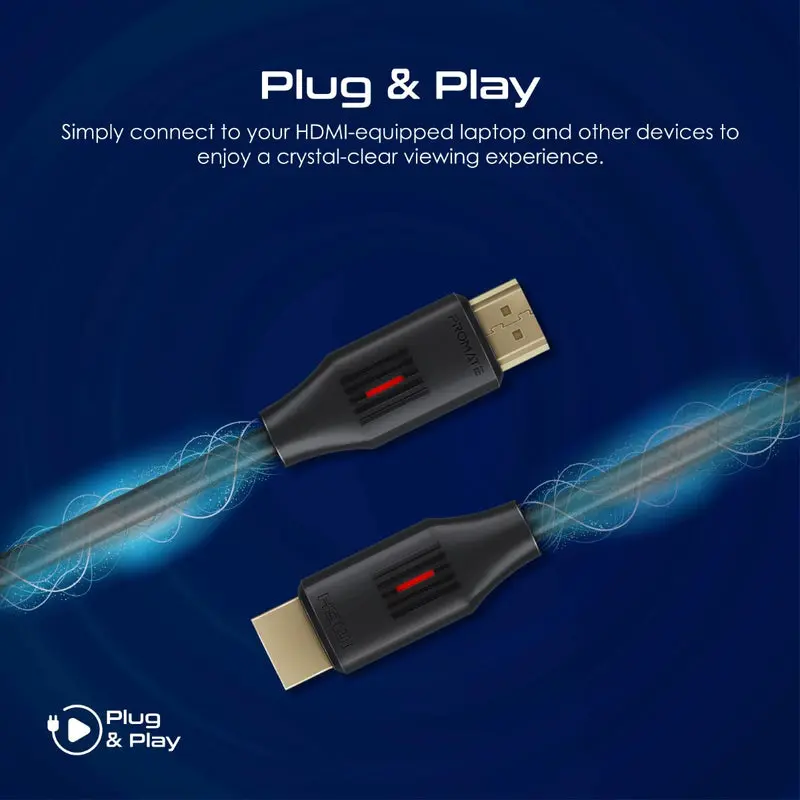 Promate Ultra-High Definition 4K @ 60Hz HDMI® Audio Video Cable 5-meter ( ProLink4K60-500) 3874