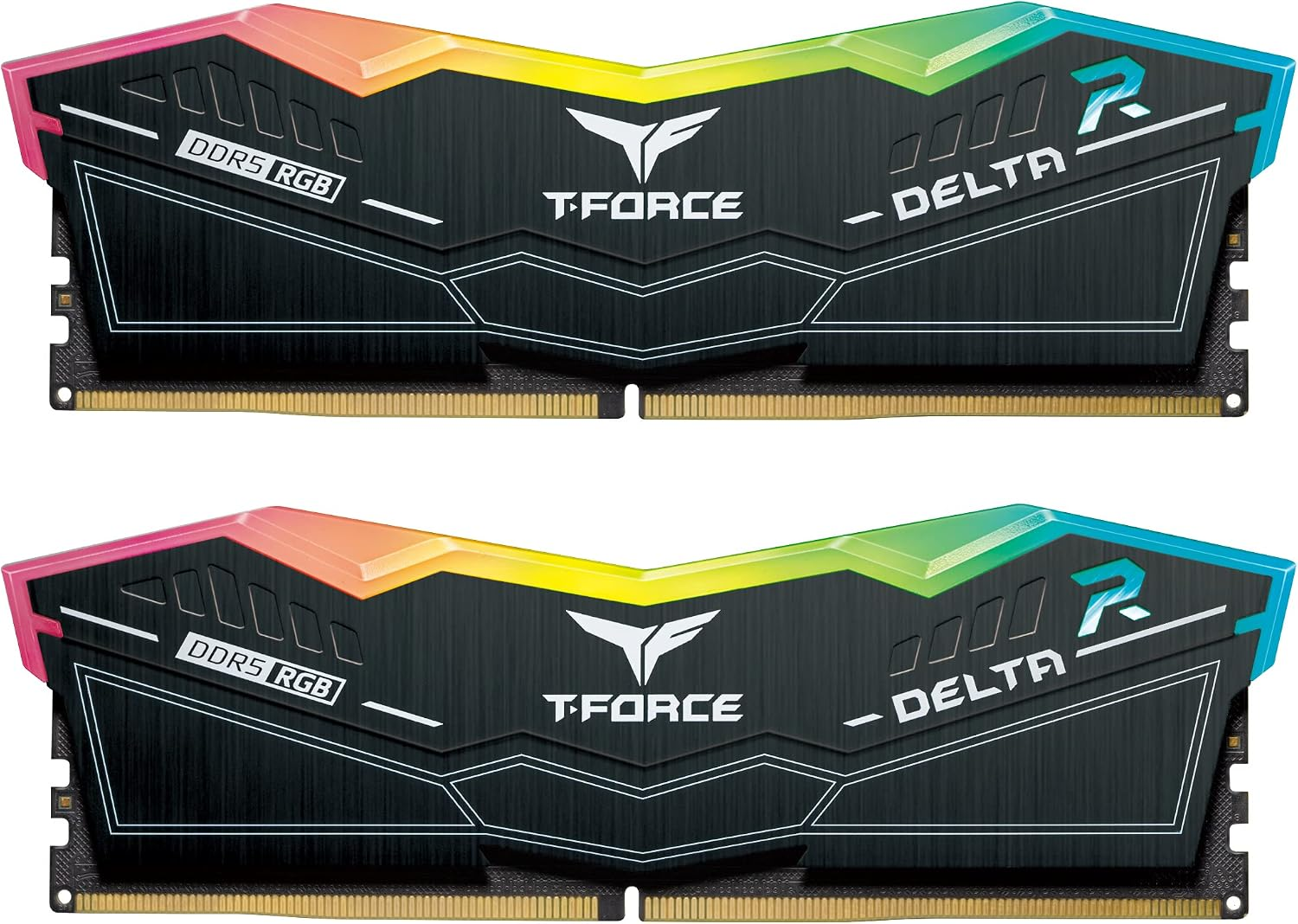 TEAMGROUP T-Force Delta RGB DDR5 Ram 32GB (2x16GB) 6000MHz PC5-48000 CL30 Desktop Memory Module Ram For 600 700 Series Chipset XMP 3.0 Ready Black - FF3D532G6000HC30DC01