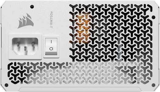Corsair RMe Series RM750e Fully Modular Low-Noise ATX Power Supply, 750W Power, 80 PLUS Gold Efficiency, 120mm Rifle Bearing Fan, Zero RPM Fan Mode, ATX 3.1 Certified, White