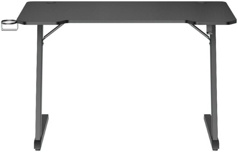 GamerTek Z Desk, 120x60cm, Desk Stabilizers, Integrated Headset Holder & Cup Holder, Gaming Desk For Streaming, Workstation Setups, High Quality, Minimal Modern Design, Black | Z Desk