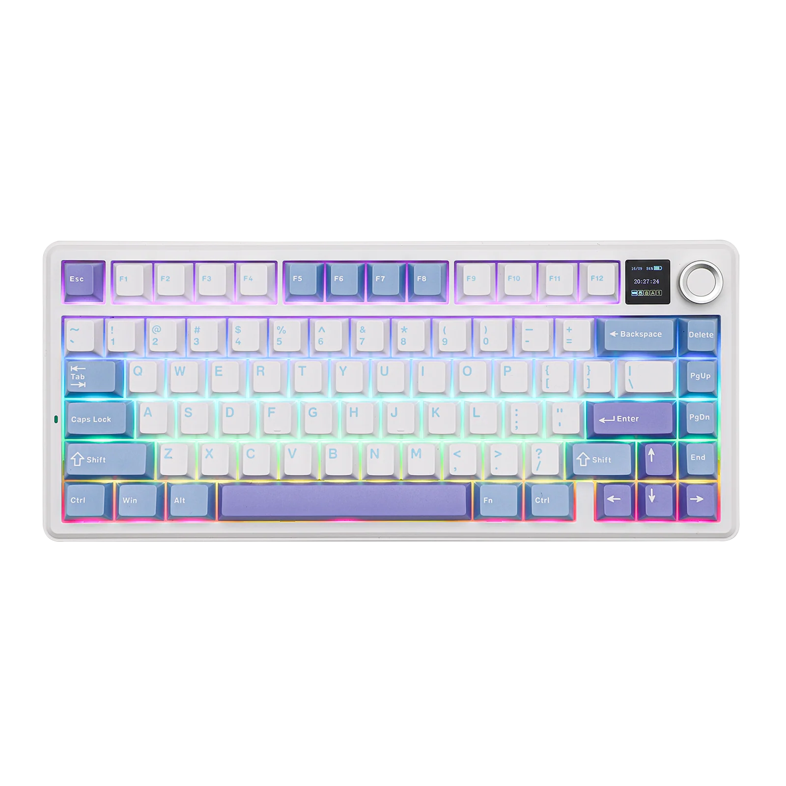AULA F75 MAX Wireless Mechanical Gaming Keyboard – Blue / White / Dark Purple, LEOBOG Reaper Switch 1158