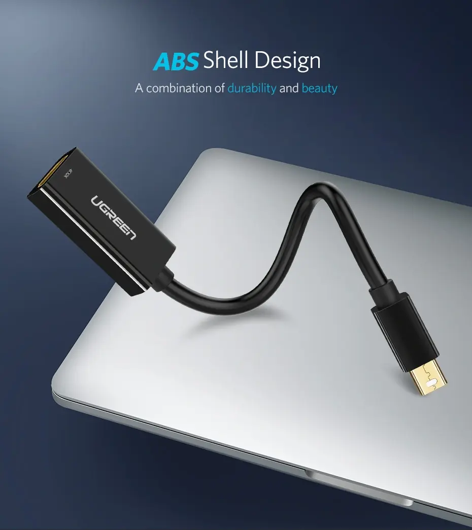 UGREEN Mini DP to HDMI Converter 4K (Black) – MD112 | P/N:40360