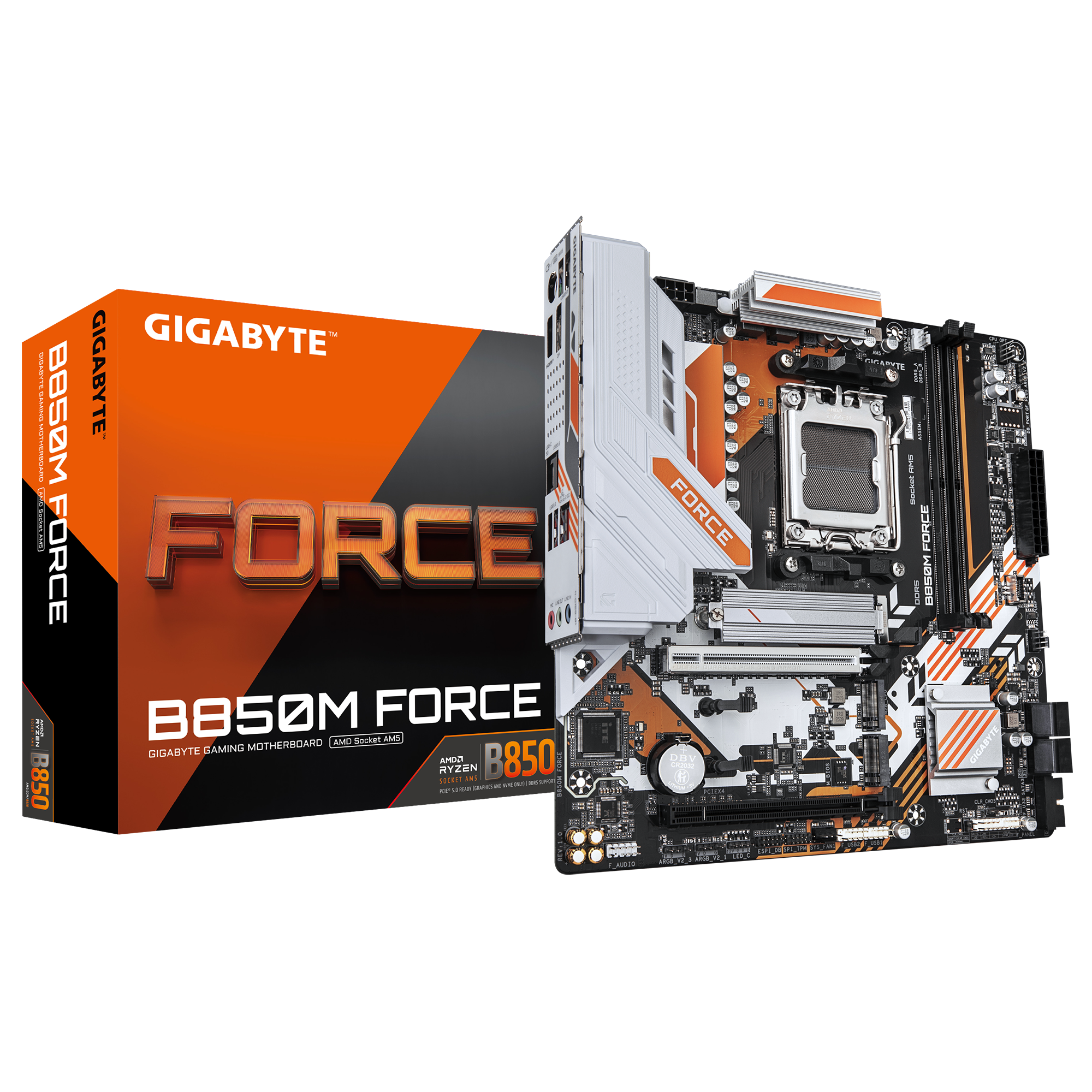 GIGABYTE B850M FORCE REV. 1.0 AMD B850 AM5 DDR5 Micro-ATX Gaming Motherboard