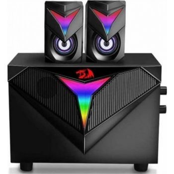 Redragon Toccata Stereo Gaming Speaker, RGB LED Backlight, 150Hz~20kHz Frequency, Bass Volume Control, USB 5V Power Input, ≥30db Signal to Noise Ratio | GS700