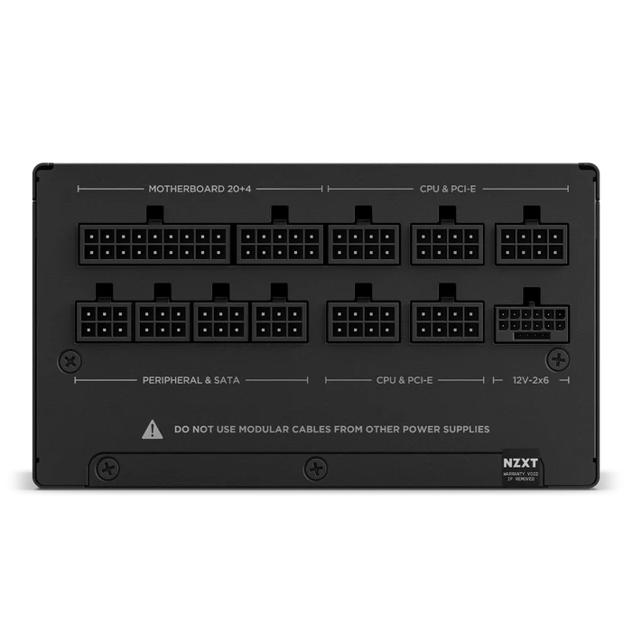 NZXT C850 Gold ATX 3.1 - Fully Modular Low-Noise PC Gaming Power Supply - 850 Watts - 80 Plus Gold - 12V-2x6 Connector - Zero Fan Mode - 100% Japanese Capacitors - Black