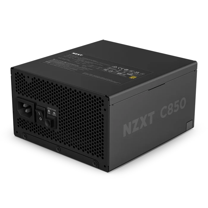 NZXT C850 Gold ATX 3.1 - Fully Modular Low-Noise PC Gaming Power Supply - 850 Watts - 80 Plus Gold - 12V-2x6 Connector - Zero Fan Mode - 100% Japanese Capacitors - Black