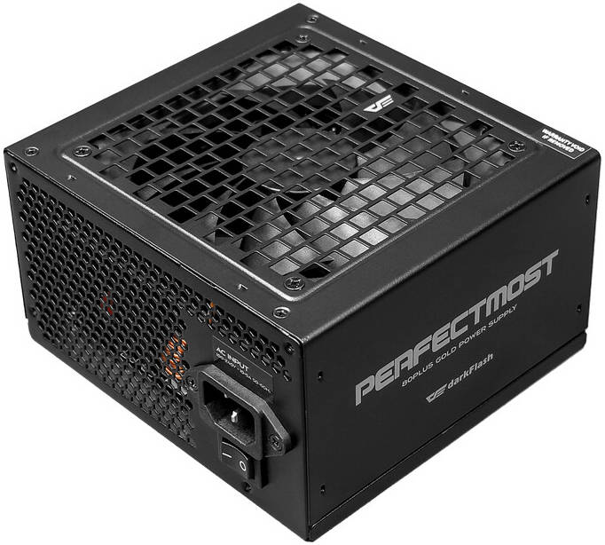 darkFlash PMT750 Fully Modular Power Supply ATX 3.1& PCIe 5.1 Ready, 12VHPWR Cable Included, 100% Japanese 105°C Capacitors, 80 Plus Gold Gaming PSU, Compact 150mm Size, 5 Year Warranty(Black)