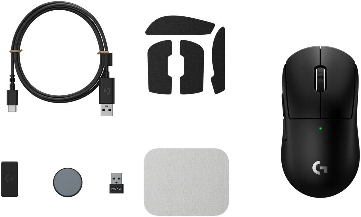 Logitech G Pro X Superlight 2c Wireless Gaming Mouse, 5 Buttons, 44000 DPI Resolution, HERO 2 Sensor, 888 IPS Speed black