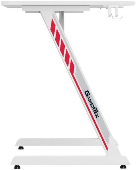 GamerTek Z Desk, 120x60cm Size, Desk Stabilizers, Headset Holder, Cup Holder, Sturdy Z-Shaped Steel Frame, White