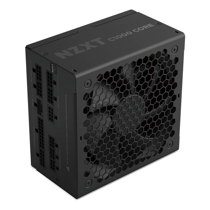 NZXT C1000 Gold Core - 1000W ATX 3.1 Power Supply - 80 PLUS Gold - Cybenetics Platinum - Fully Modular - PCIe 5.1 600W 12V-2x6 - Zero RPM Fan - 105°C Capacitors - Black