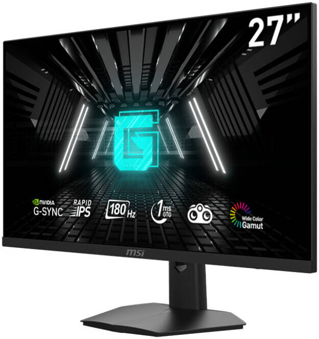 MSI G274F eSports Gaming Monitor, 27" FHD Rapid IPS Display, 180Hz Refresh Rate, 1ms (GtG) Response Time, NVIDIA G-Sync Technology, 16.7m Display Colors, 2x HDMI / DP Video Ports, Black | G274F