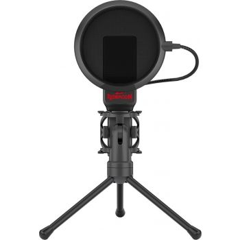Redragon Seyfert GM100 Gaming Stream Microphone, With Pop Filter, 3.5mm Plug, 50Hz-16kHz Frequency, Sensitivity -30dB±3dB, Omni Condenser Mic, ≤2.2KΩ Impedance | Seyfert GM100
