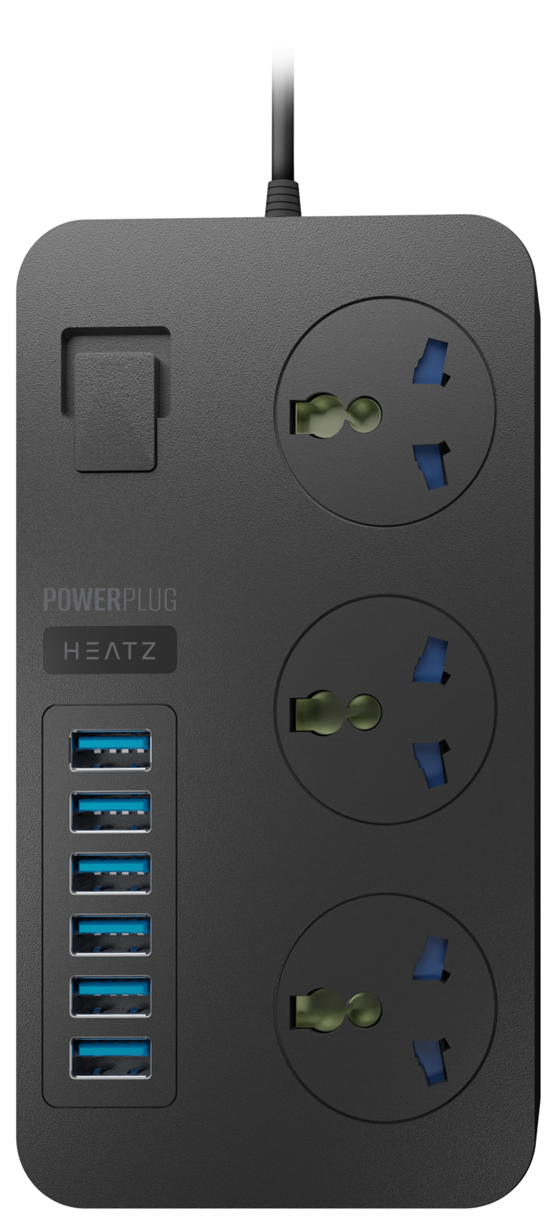 HEATZ ZC603 12-in-1 PowerPlug – 3000W, 2M Cable, 6 USB Ports
