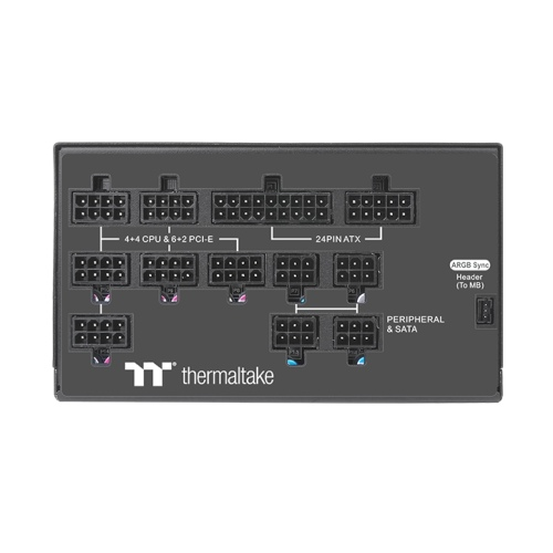 Thermaltake Toughpower PF1 1050 Watt Power Supply, Full Modular 80 Plus Platinum, ARGB, PSU, SLI/CrossFire, Single Rail, 83.3A, ATX