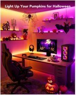 Govee M1 LED Strip Light, 5m/16.4ft Cord Length, 60 LEDs/m Beads Density, Wi-Fi+Bluetooth Connection, App / Control Box / Voice Control Method, RGBIC Light Color | H61E12D1