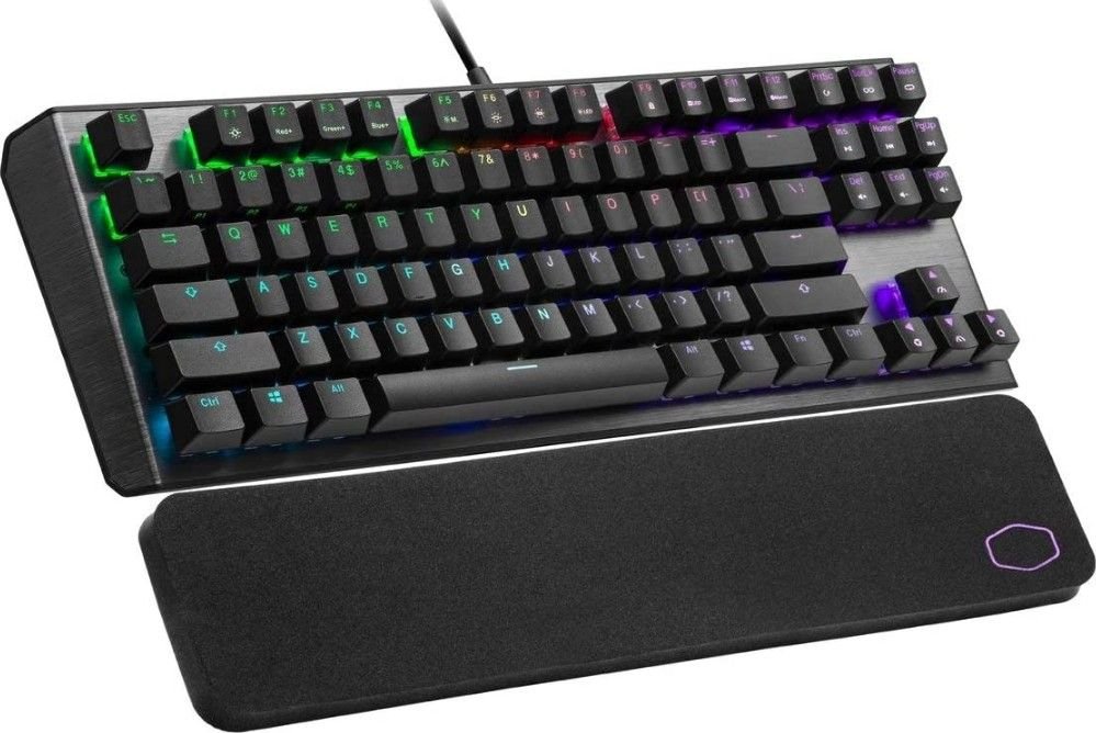  Cooler Master CK530 V2 Tenkeyless Gaming Mechanical Keyboard Brown Switch with RGB Backlighting, On-The-Fly Controls, and Aluminum Top Plate | CK-530-GKTM1