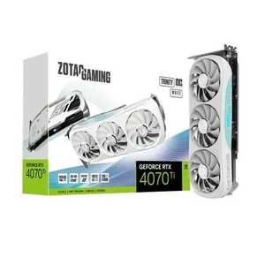 ZOTAC GAMING GeForce RTX 4070 Ti Trinity OC Graphics Card, 12GB GDDR6X 192-bit Memory, 2625 MHz Boost Clock, 21 Gbps Memory Clock, PCI E 4.0 x16, 3x DP 1.4a, 1x HDMI, White | ZT-D40710Q-10P
