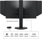 BenQ Zowie XL2566X+ Gaming Monitor, 24" TN Display, FHD Resolution, Up to 400Hz Refresh Rate, DyAc 2 Technology, Black eQualizer, Color Vibrance, S Switch, Shielding Hood, Black | XL2566X+