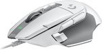 Logitech G502 X Wired Gaming Mouse, Lightforce Switches, 100 â€“ 25,600 dpi Resolution, HERO 25K Sensor, 13 Programmable Controls, 40G2 Acceleration, 5 Onboard Memory Profiles, White | 910-006144