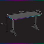 Navodesk APEX COREDESK, Gaming Desk with Dynamic RGB Lights, Heavy Duty RGB Gaming Table/Desk Black, Premium Home Office Desk and Gamer Workstation (Black, 133 x 60 CM)