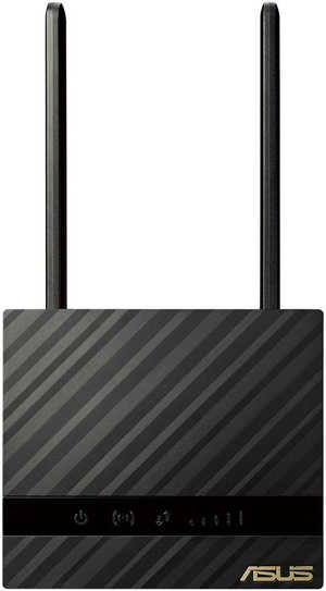 ASUS 4G-N16 Wireless-N300 LTE Modem Router, 2.4 GHz Single-Band, Up to 300 Mbps Speed, 5.3X Faster 4G LTE Speed, 2x Detachable Antennas, Gigabit ETH, Sim Card Slot, Black | 90IG07E0-MO3H00