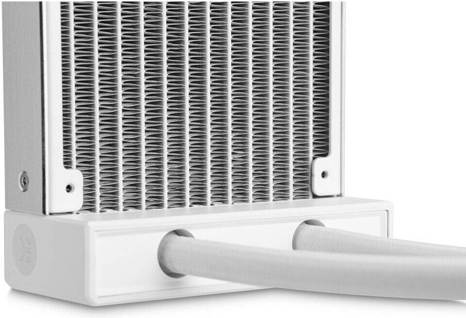 EKWB EK-Nucleus AIO CR240 Lux D-RGB Liquid CPU Cooler, 240mm Radiator, 120 mm D-RGB Daisy-chainable Fans, 550 - 2300 RPM Fan Speed, 72 CFM Air Flow, Applicable for AMD / Intel, White | 3831109897843