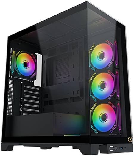 Xigmatek Endorphin Ultra Mid Tower PC Case, 0.8mm SPCC Thickness Material, Up to 360mm Radiator Support & 8 Fans Support, Front & Left Tempered Glass Panel, Black | EN41327