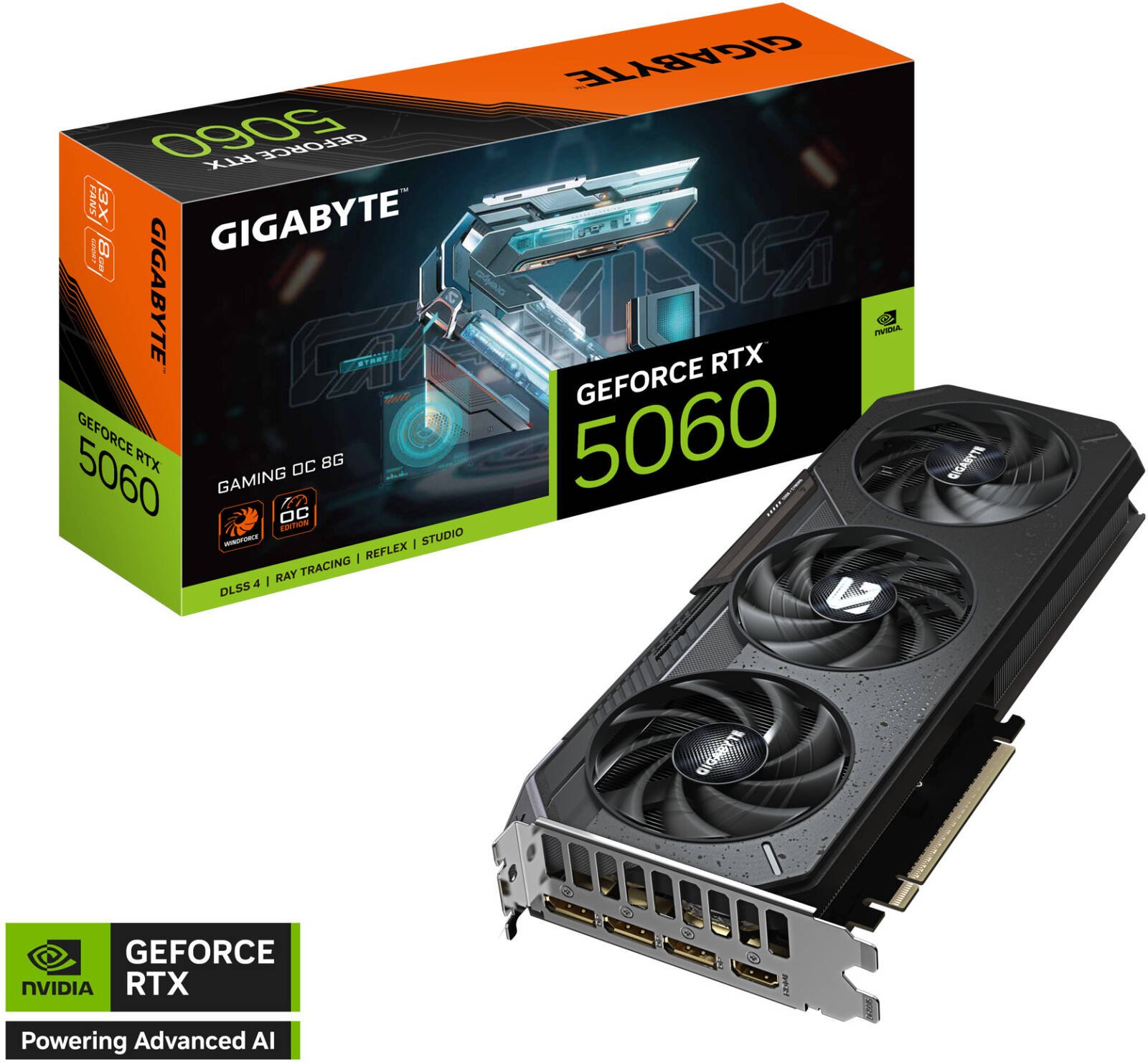 MSI GeForce RTX 5060 GAMING OC Graphics Card, 8GB GDDR7 128-Bit Memory, 2497 MHz Core Clocks, 28 Gbps Memory Speed, 3840 CUDA Cores, PCI Express 5.0 | GV-N5060GAMINGOC-8GD