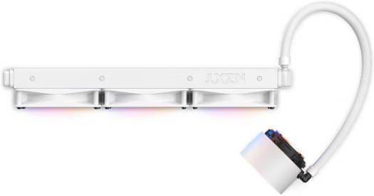 NZXT Kraken Elite 360 RGB AIO Liquid CPU Cooler, 360mm Alumnum Radiator, 2.36" LCD Display, 3x 120mm PWM Fans, 1800 RPM Fan Speed, 78.86 CFM Airflow, 15.7" Nylon Rubber Tubing, White | RL-KR36E-W1