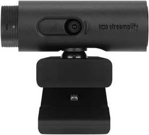 Streamplify FHD 60FPS Webcam, Autofocus & Automatic Light Enhancement, Foldable, Wide Screen View 90Â° and 360Â° Swivel, Anti-Spy Sliding Cover, Black | CAM-FHD-2M60-BK