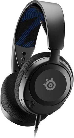  SteelSeries Arctis Nova 1P Multi-System Gaming Headset, Hi-Fi Drivers, 360Â° Spatial Audio, AirWeave Memory Foam Ear Cushions, Lightweight, PS5, PS4, PC, Xbox, Black | 61611 Model: 61611