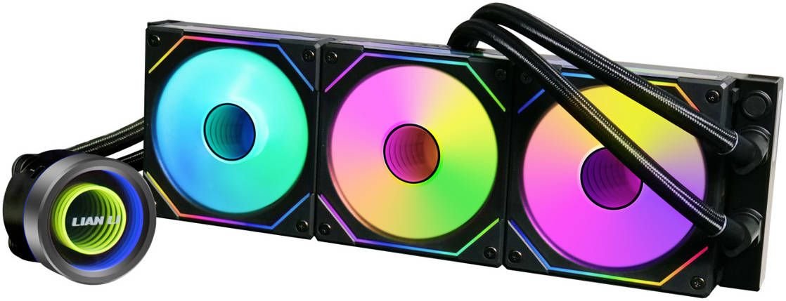 Lian Li Galahad II Trinity SL-INF 360 All In one CPU Cooler, ARGB PWM, 3 Fan Slots (120 mm), 2150 RPM Fan Speed, Fluid Dynamic Bearing, 61.3 CFM Airflow, 360mm Radiator Size, White | GA2T36INW