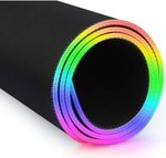 Redragon P033 Suzaku RGB LED Gaming Extended Mousepad, 800x300x4mm Dimensions, Soft Waterproof Surface, MMO Pixel Perfect Accuracy, Nonslip Base, Black | P033