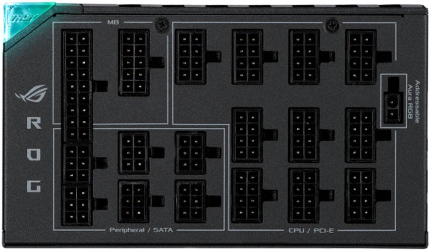Asus Rog Thor 1600W ATX Power Supply Unit, With Aura Sync & OLED Display, 1600W Power, 80 Plus Titanium Certification, 135mm PWM Fan, 0dB Cooling, Modular | 90YE00K0-B0NA00