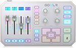 TC-Helicon Go XLR Broadcast Production Studio Mixer, 4-Channel Mixer, Studio Quality Midas Preamp, Full RGB Lighting Control, Motorized Faders, Premium Low Noise Midas Mic Preamp, White | GoXLR-WH