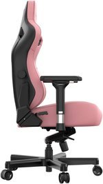 AndaSeat Kaiser 3 Series Premium Ergonomic Gaming/Office Chair, Premium PVC Leather, XL Size (Enlarged), Heavy-duty Aluminum Wheel Base, 65MM PU Covered Wheels, CREAMY PINK | AD12YDC-XL-01-P-PV/C