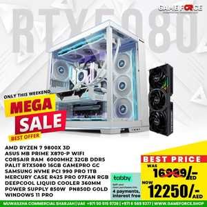 AMD Ryzen 7 9800X 3D â€“ Palit RTX 5080 16GB GamePro 