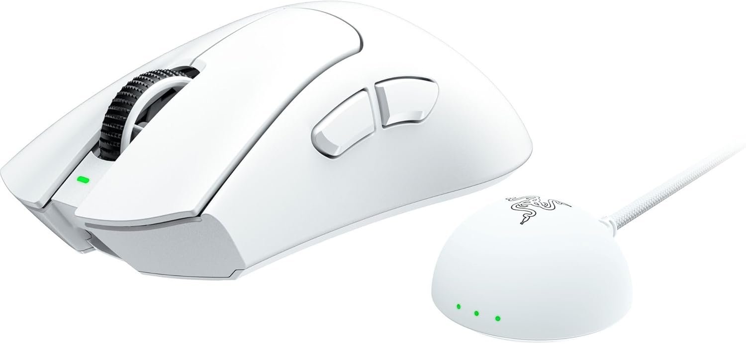Razer DeathAdder V4 Pro Wireless Gaming Mouse: 56g Lightweight - HyperSpeed Wireless Gen-2 - Optical Scroll Wheel - Optical Switches Gen-4 - Focus Pro 45K..