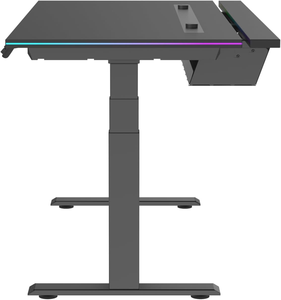  Navodesk APEX ULTRADESK, Electric Standing Desk with RGB Lighting and Cable Mangement, Premium Computer Gaming Desk (Black, 150 x 81 CM)