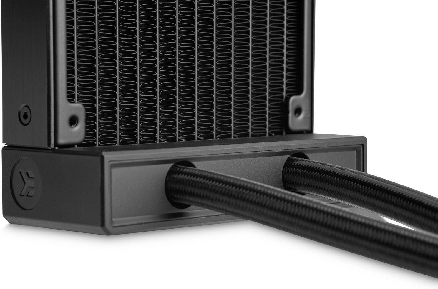 EKWB EK-Nucleus AIO CR240 Lux D-RGB Liquid CPU Cooler, 240mm Radiator, 120 mm D-RGB Daisy-chainable Fans, 550 - 2300 RPM Fan Speed, 72 CFM Air Flow, Applicable for AMD / Intel, Black | 3831109851678