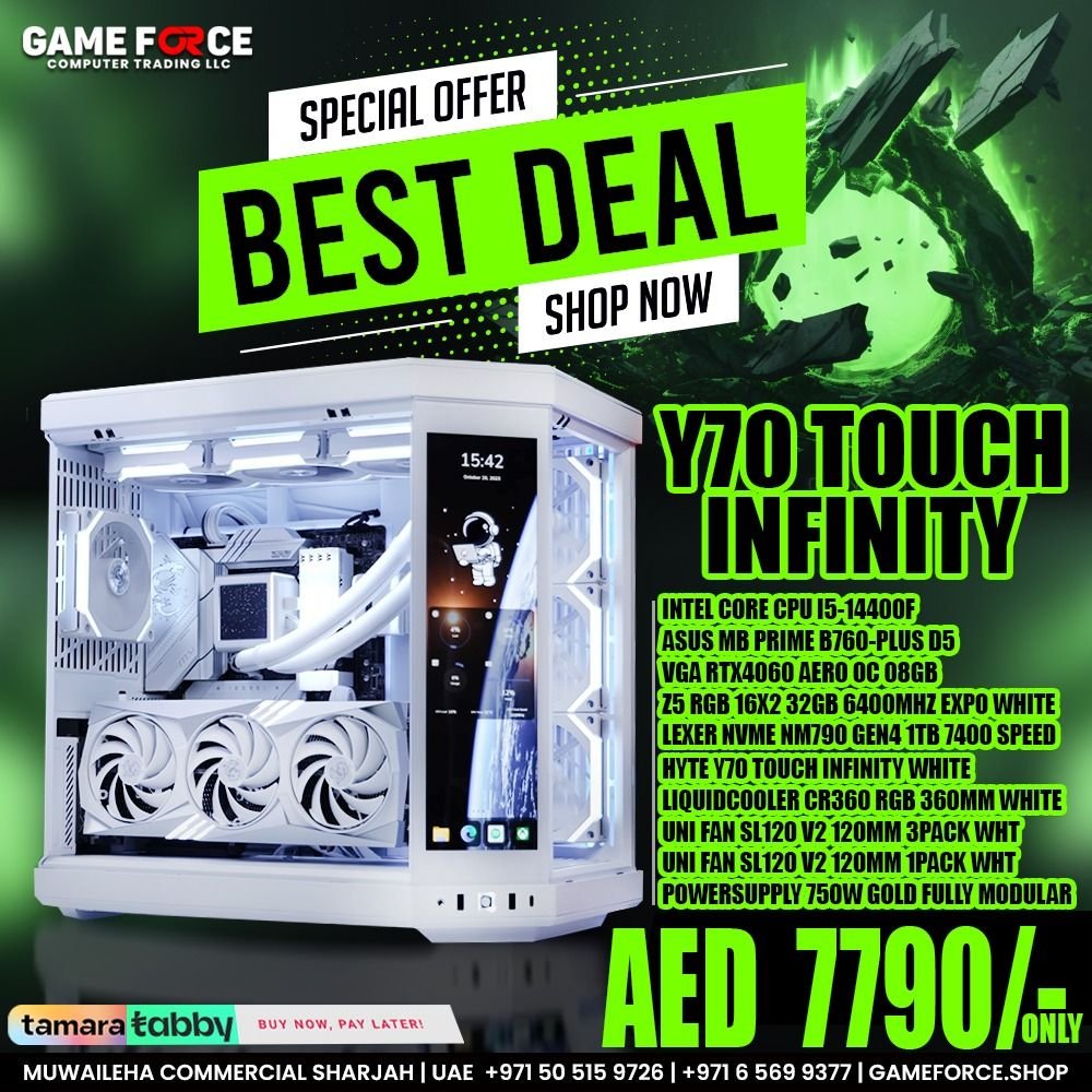 GAMING PC INTEL CORE I5-14400F WITH HYTE Y70 INFINITY