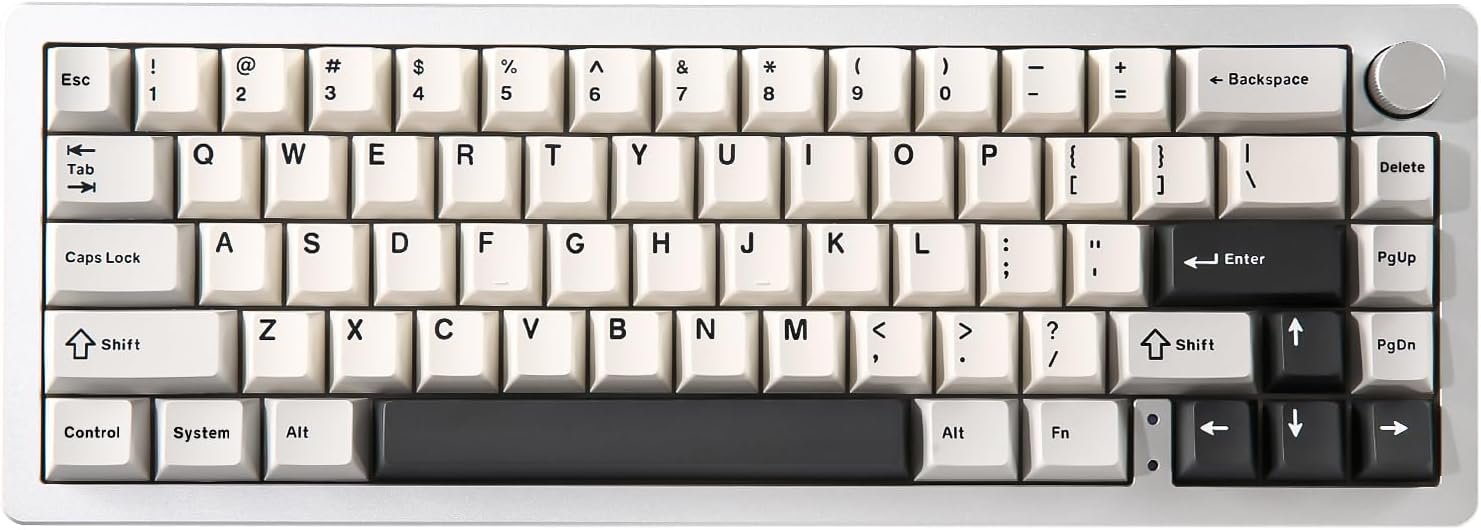  YUNZII AL66 Wireless Mechanical Keyboard,65% Knob Control Aluminum Gaming Keyboard Bluetooth/2.4G/Wired Hot Swappable Pre-lubed Switches, Gasket Mounted RGB...