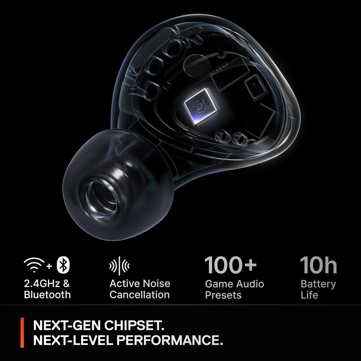  SteelSeries Arctis GameBudsâ„¢ for PlayStation - Wireless Gaming Earbuds - 2.4GHz + BT 5.3 - ANC/Transparency - IP55 Water Resistant - 40H Battery - Wireless.