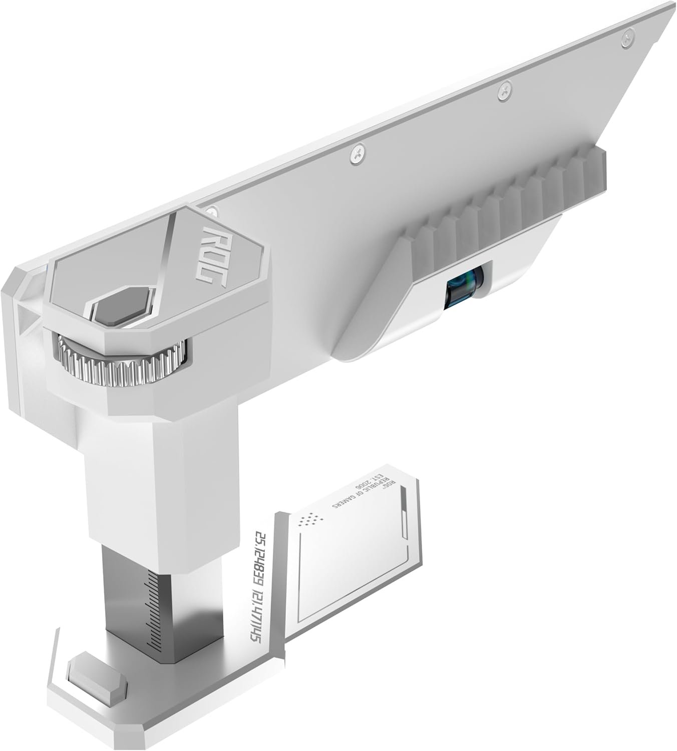  ASUS ROG Herculx Graphics Card Holder White Edition (Tool-Free Design, Included Spirit Level, Solid zinc Alloy, 72-128mm, Aura Sync)