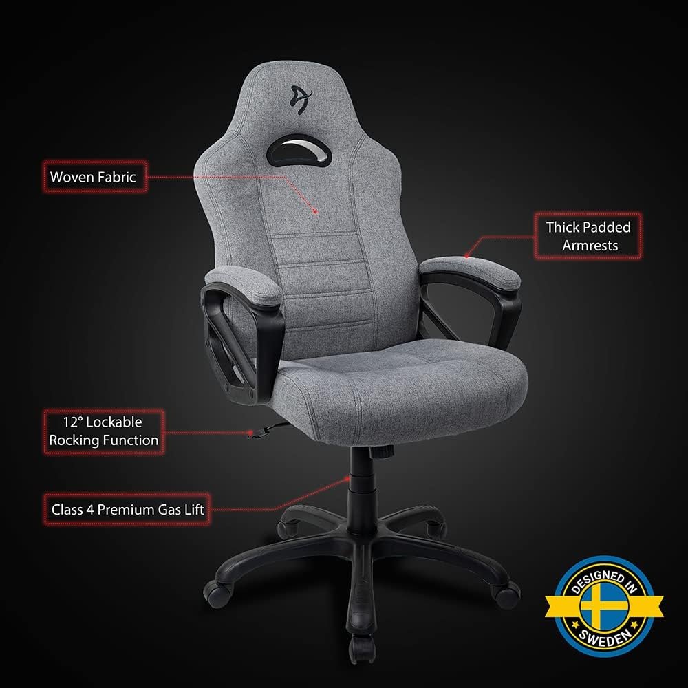AROZZI Gaming Chair Enzo Woven Fabric Grey