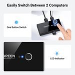 UGREEN USB KVM Switch Selector USB 3.0 Splitter 2 Computers Sharing 4 USB Devices 2 In 4 Out Switcher Box Hub for Mouse, Keyboard, Scanner, Printer,...